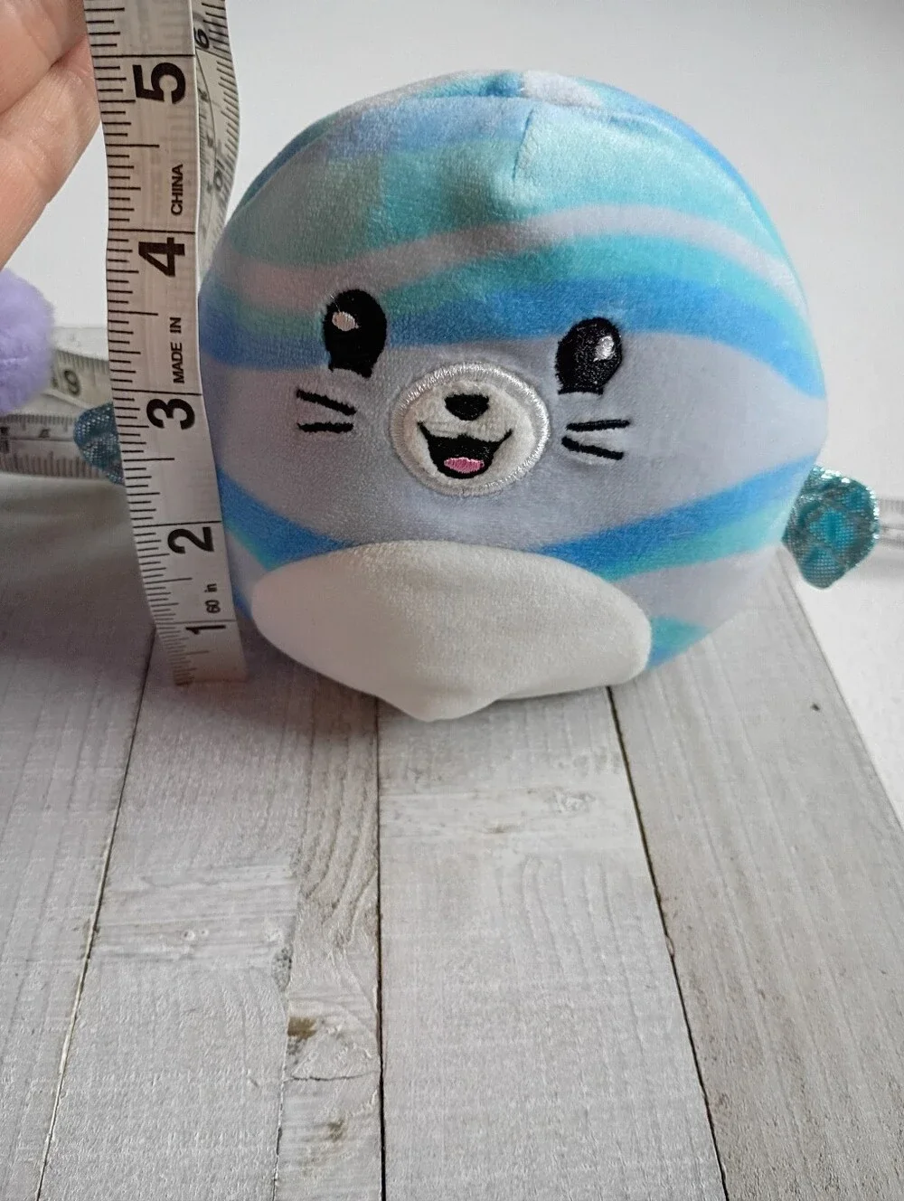 Squishmallows Scarlito Purple Owl & Noah Blue Seal 5